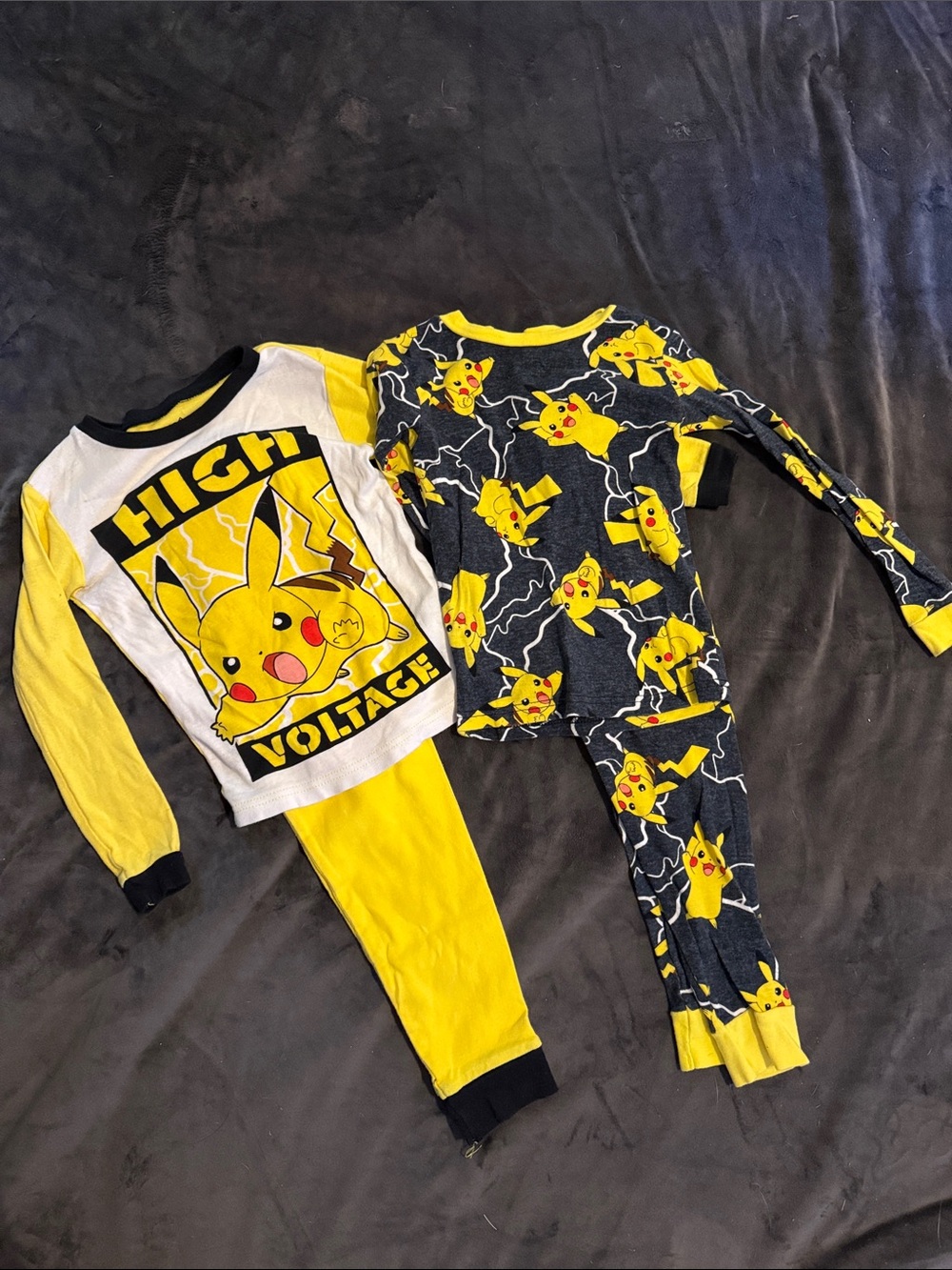 Pokemon Pikachu Two-Piece Pajama Set in Yellow and Black